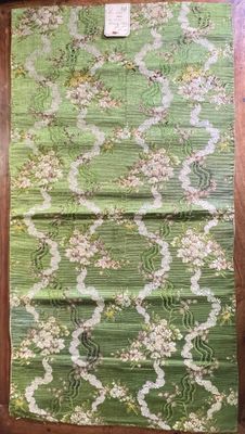 a picture of a green and white rug on the floor