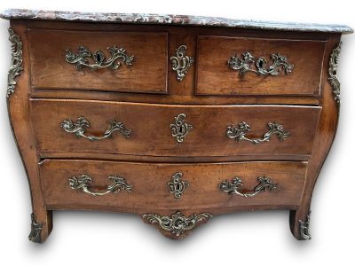 a marble top chest of drawers on a white background