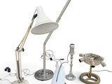 a lot of different types of lamps on a white surface