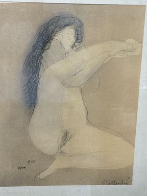 D'après RODIN, Bethsabée, pièce encadrée, 52 x 42