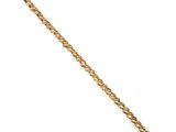 a gold chain bracelet with a clasp on a white background