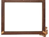 an old wooden frame with a white background on a white background