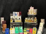 many different types of cigarettes on display in a display case