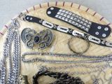 many different types of metal items on a plate