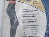 the back of a package of leggings that is wrapped in plastic