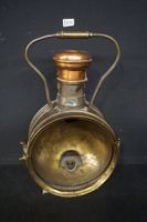 ancienne lanterne de locomotive en cuivre - H : 52 cm
