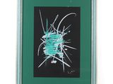 une image représentant un cactus encadré sur fond noir