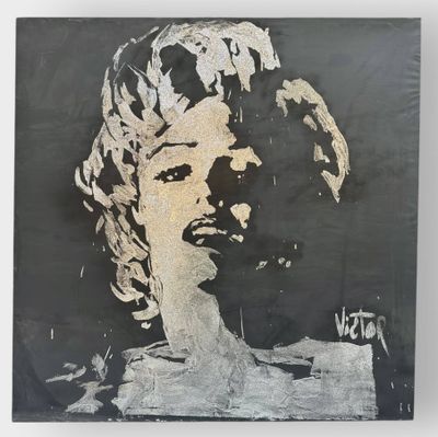 VICTOR Maryline Acrylique sur toile. Signé en bas à droite