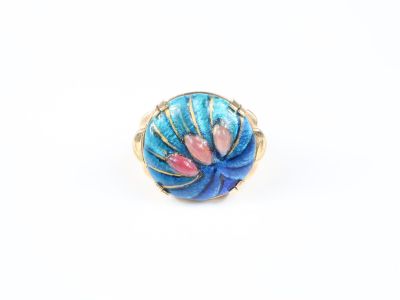 Henriette MARTY, Limoges (1902-1996) - Bague en or jaune ret…