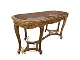 an image of a table made of wood and wicker
