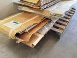 a pile of boxes on a pallet in a warehouse