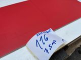 an image of a piece of red and white paper on top of a piece of wood