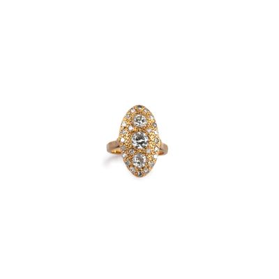 an image of a gold ring with diamonds on it