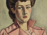 une image représentant un tableau d'une femme vêtue d'un manteau rose