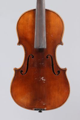 an old violin with a bow on a white background
