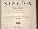 an open book with a black and white title on it