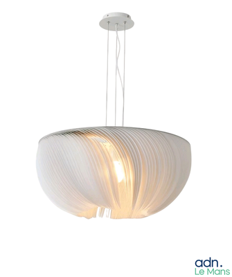 a white light that is hanging from the ceiling