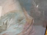une photo d'un tableau représentant une femme en robe blanche