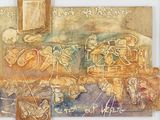une œuvre d'art exposée au mur