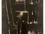photographie en noir et blanc représentant un ensemble de chaises dans une pièce