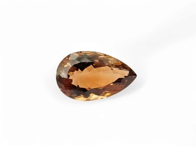 a large faceted smokyite gems on a white background