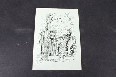 François LAUVIN (1927-2014) Carte de vœux annotée « Chère Ma…