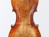 an old violin with a wooden back and a long neck