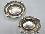 pair of silver plated ashtrays