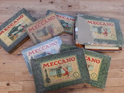 Lot MECCANO France Ancien – Roues, Pièces Métal, Carton Peint Collectionneur