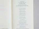 an open book with a list of different things on it