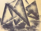 an image of a black and white drawing of three triangles