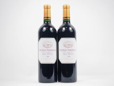 2 Bouteilles CHÂTeau Verdignan CB Haut MÉDoc - 2000