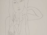 une image d'un dessin d'une femme aux cheveux longs