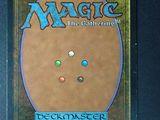 the back cover of a card game with a picture of a circle