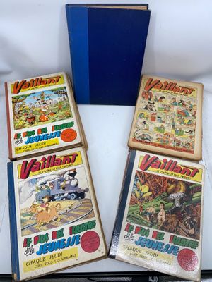 four children ' s books are lined up on a white surface