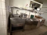 an image of a commercial kitchen with stainless steel appliances