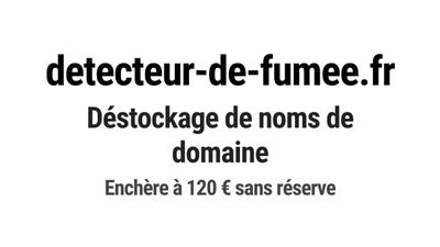 Nom de domaine detecteur-de-fumee.