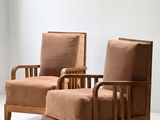 pair of mid - century style armchairs in the manner of paul mcclach