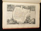 an open book with a picture of a map of the country of england
