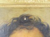 a painting of a man with a mustache on a wall