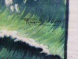 a picture of a painting of a wave in the ocean