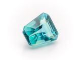 an aqua blue diamond on a white background