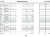 a table with a number of items and numbers on it