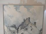 a picture of a painting of a street scene