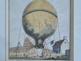 a picture of a picture of a hot air balloon being flown