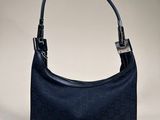 a guccissi navy blue guccissi hobo bag