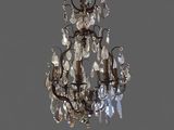an image of a chandelier with crystals hanging from it ' s ceiling