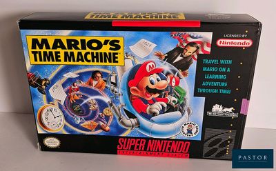a box of mario ' s time machine on the table