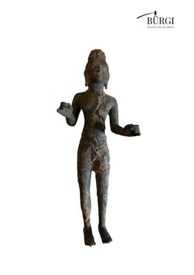 statue of a man holding a cup in his right hand