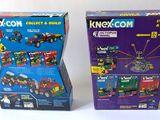 two boxes of toys that are sitting on a table